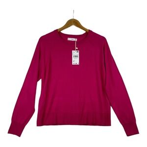 Mango MNG Nordstrom Pink Crew Neck Sweater Size‎ Medium NWT